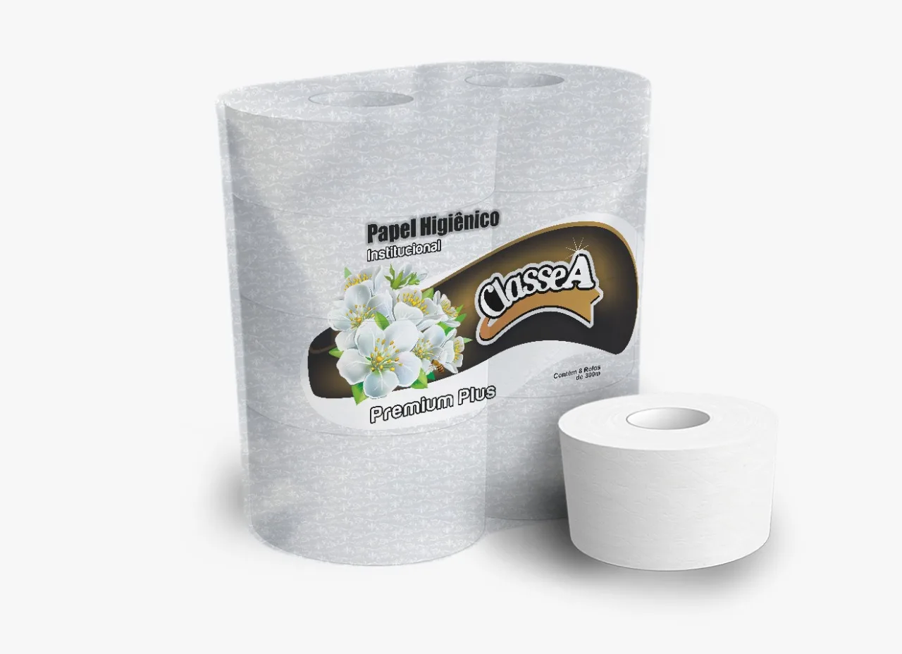 Papel Higiênico Folha Simples Premium Plus 300mts – Classe A