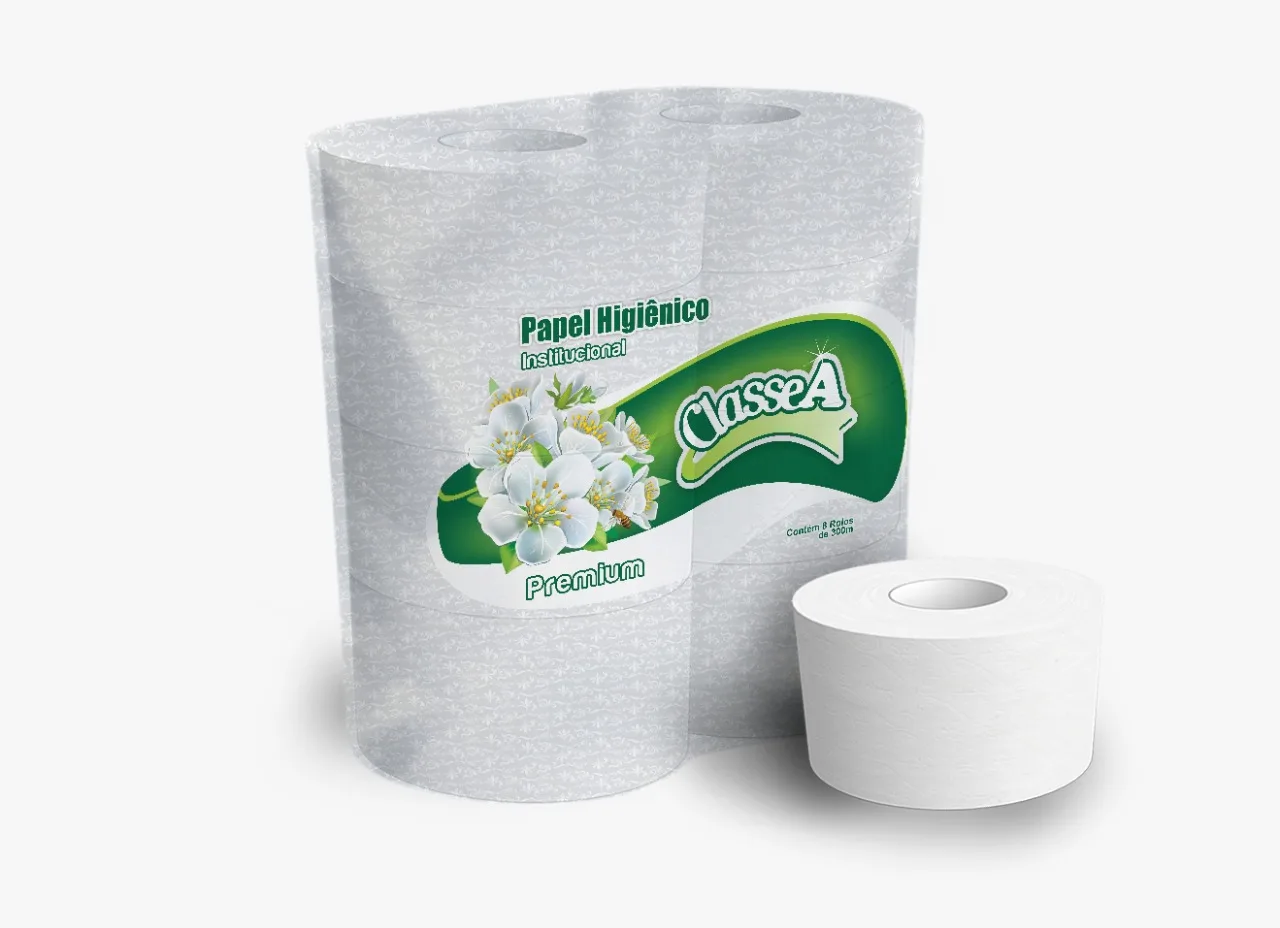Papel higiênico Folha Simples Branco Luxo 300Mts – Classe A